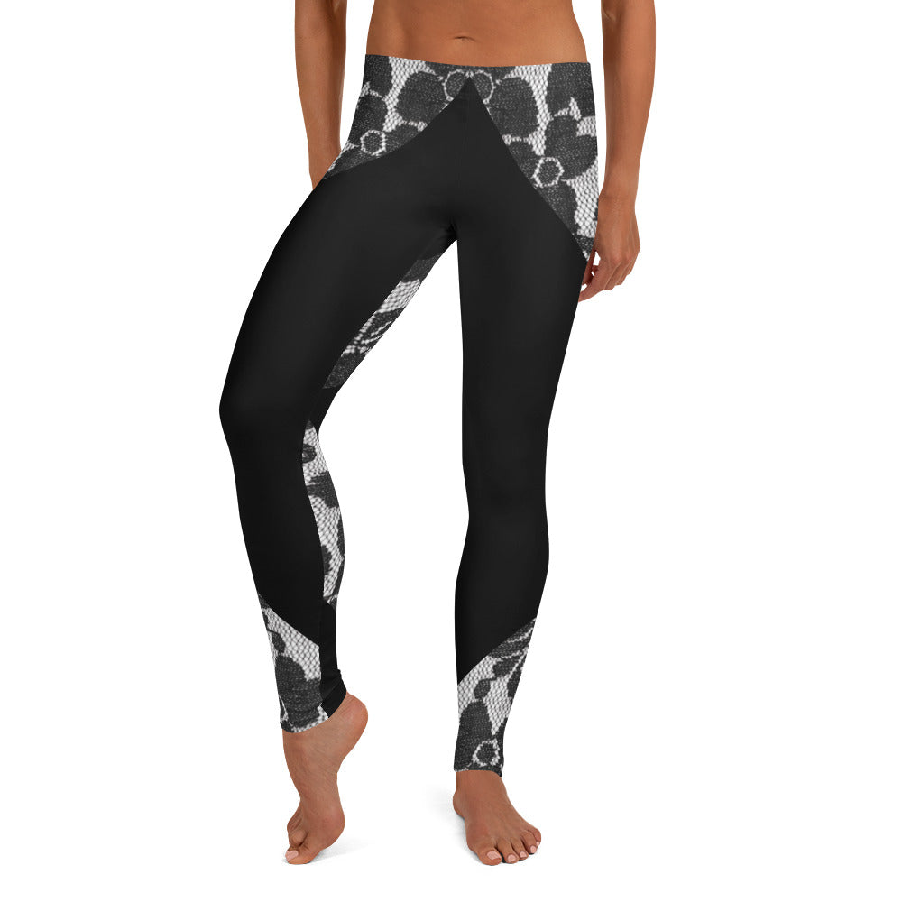 White Lace | Abstract Leggings